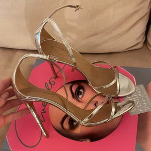 Aquazzura Silver Heels